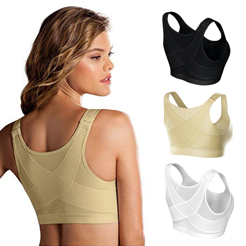 Olive Front-closure Lift-Up Bra