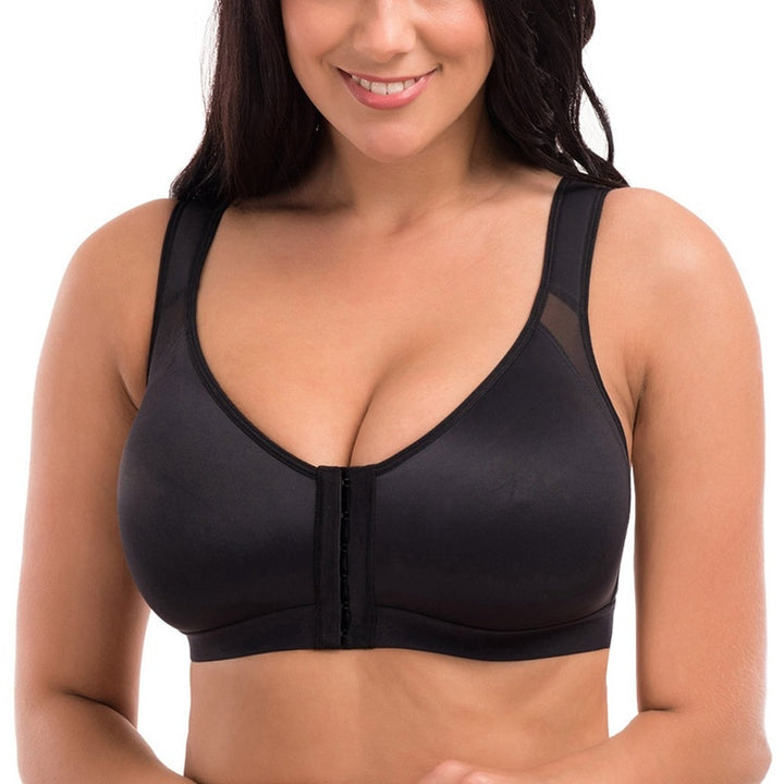 Olive Front-closure Lift-Up Bra