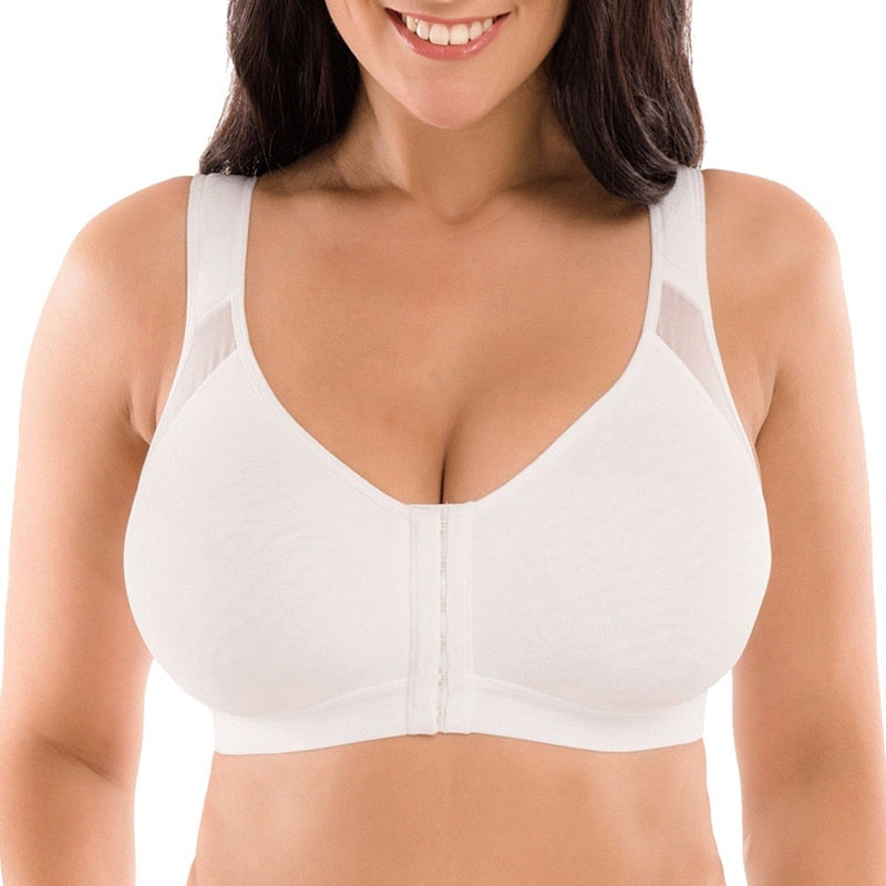 Olive Front-closure Lift-Up Bra