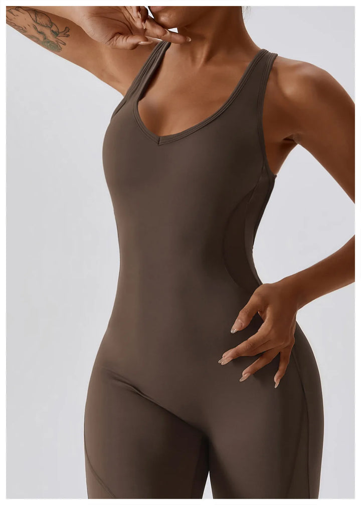 Palmer  V-Back Gym Jumpsuit