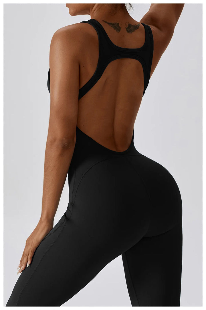 Palmer  V-Back Gym Jumpsuit