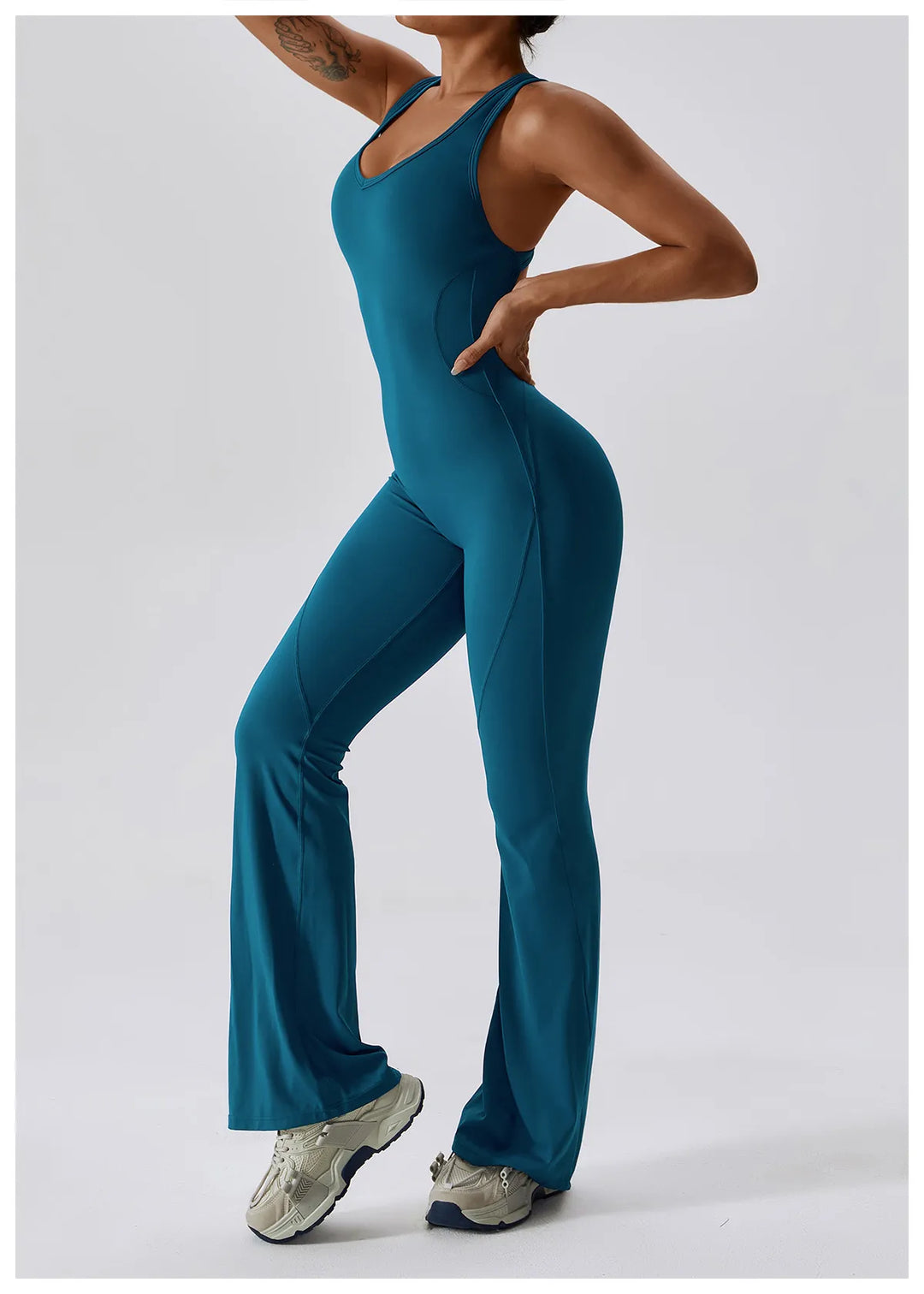 Palmer  V-Back Gym Jumpsuit