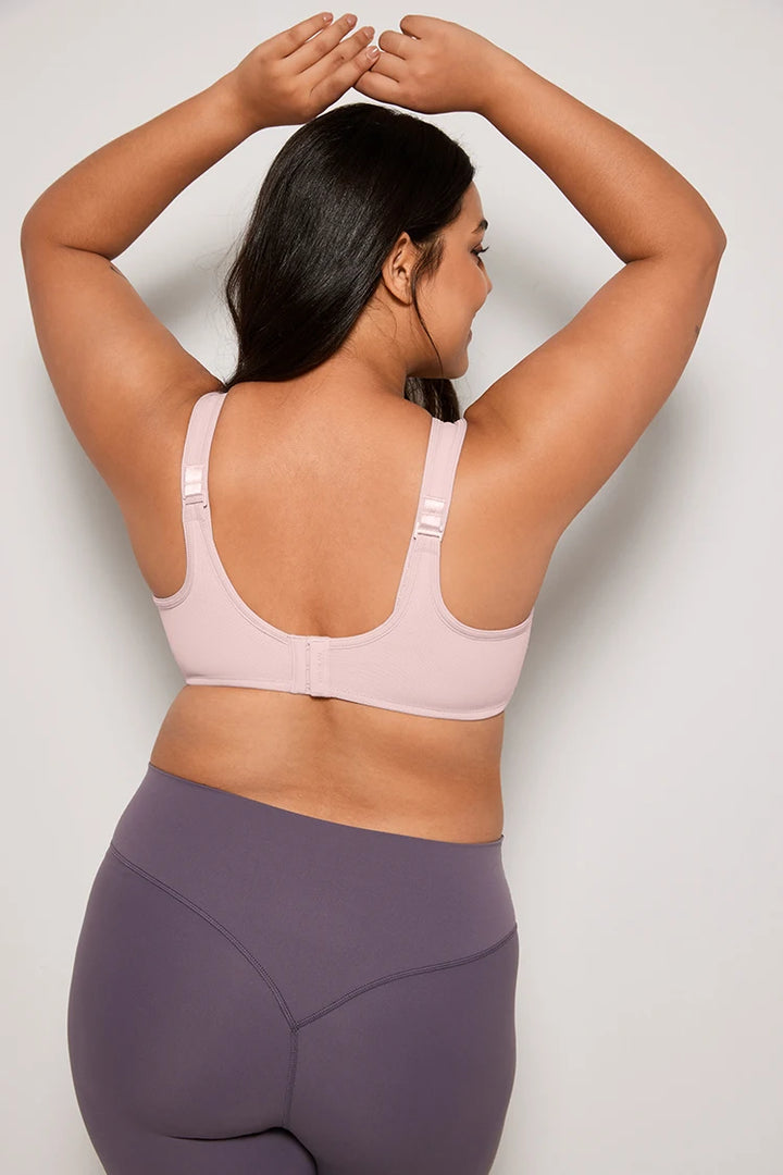 Keyla Underwire Sports Bra| C-G Cup| Pink - Lotus Grey