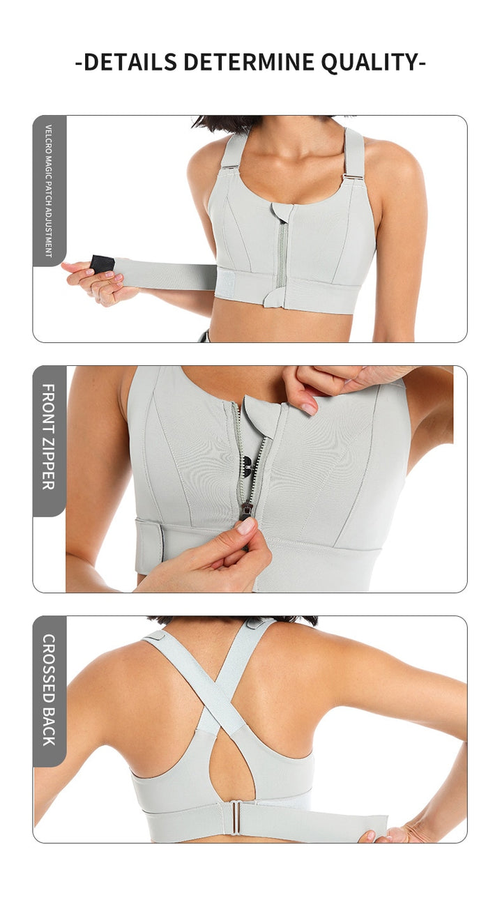 Ophelia High-impact Zipper Sports Bra