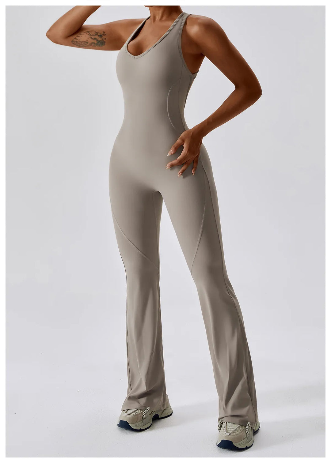 Palmer  V-Back Gym Jumpsuit