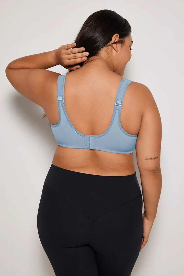 Keyla Underwire Sports Bra| C-G Cup| Pink - Lotus Grey