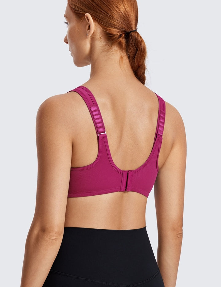 Keyla High Impact Double-layer Outer Underwire Sports Bra| C-G Cup| Magenta - Hibiscus