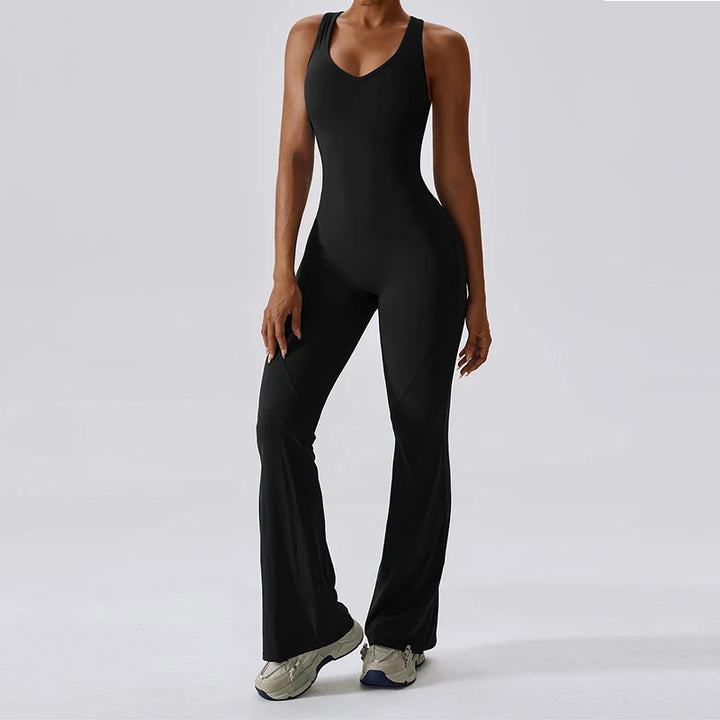 Palmer  V-Back Gym Jumpsuit