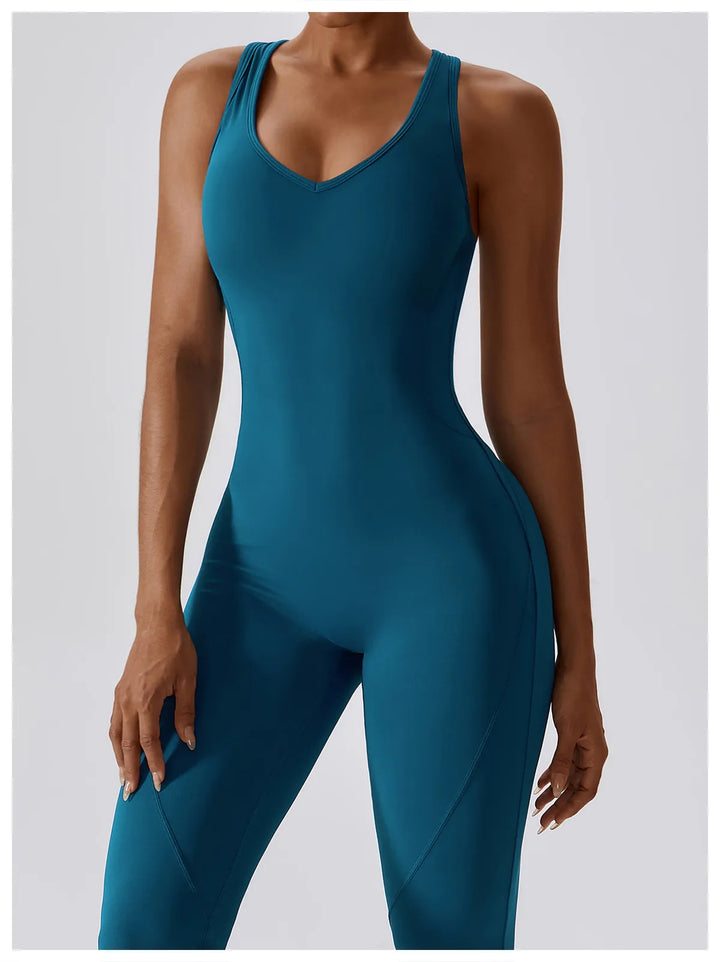 Palmer  V-Back Gym Jumpsuit