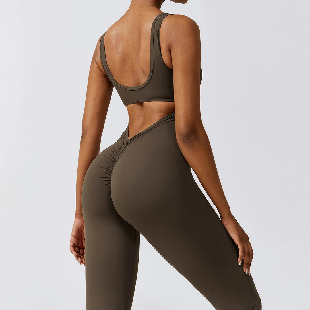 Palmer  V-Back Gym Jumpsuit