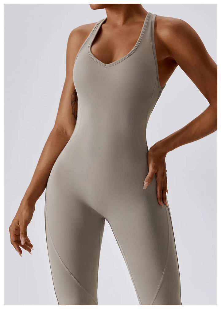 Palmer  V-Back Gym Jumpsuit