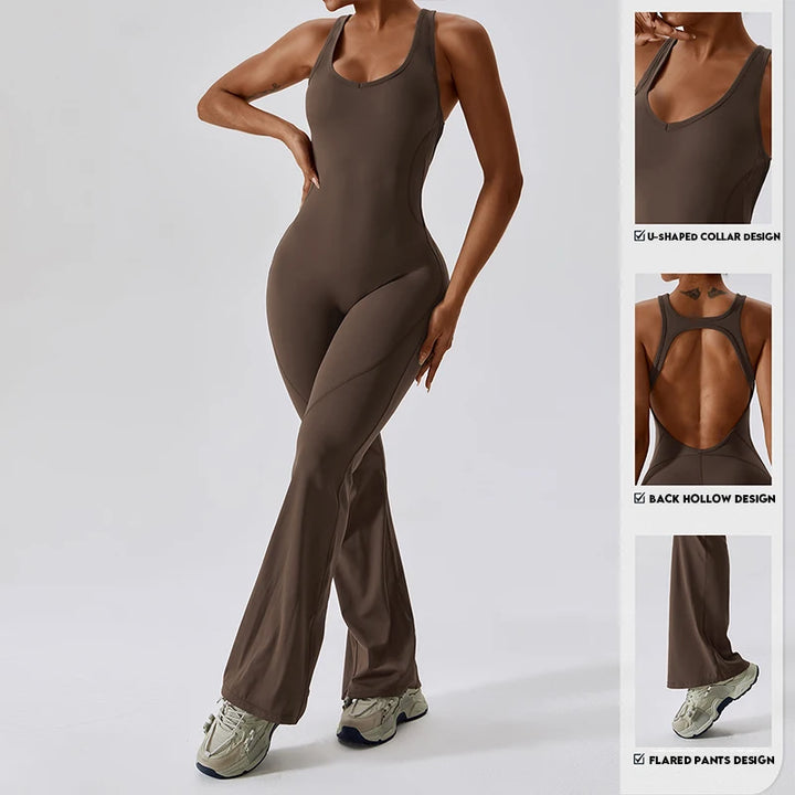 Palmer  V-Back Gym Jumpsuit