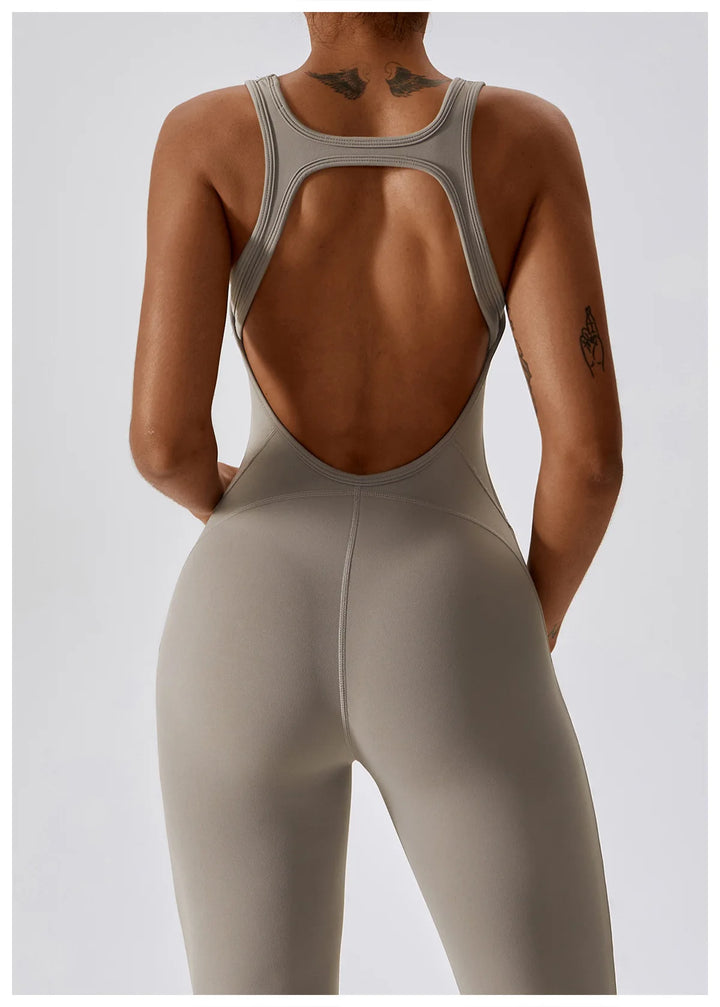 Palmer  V-Back Gym Jumpsuit