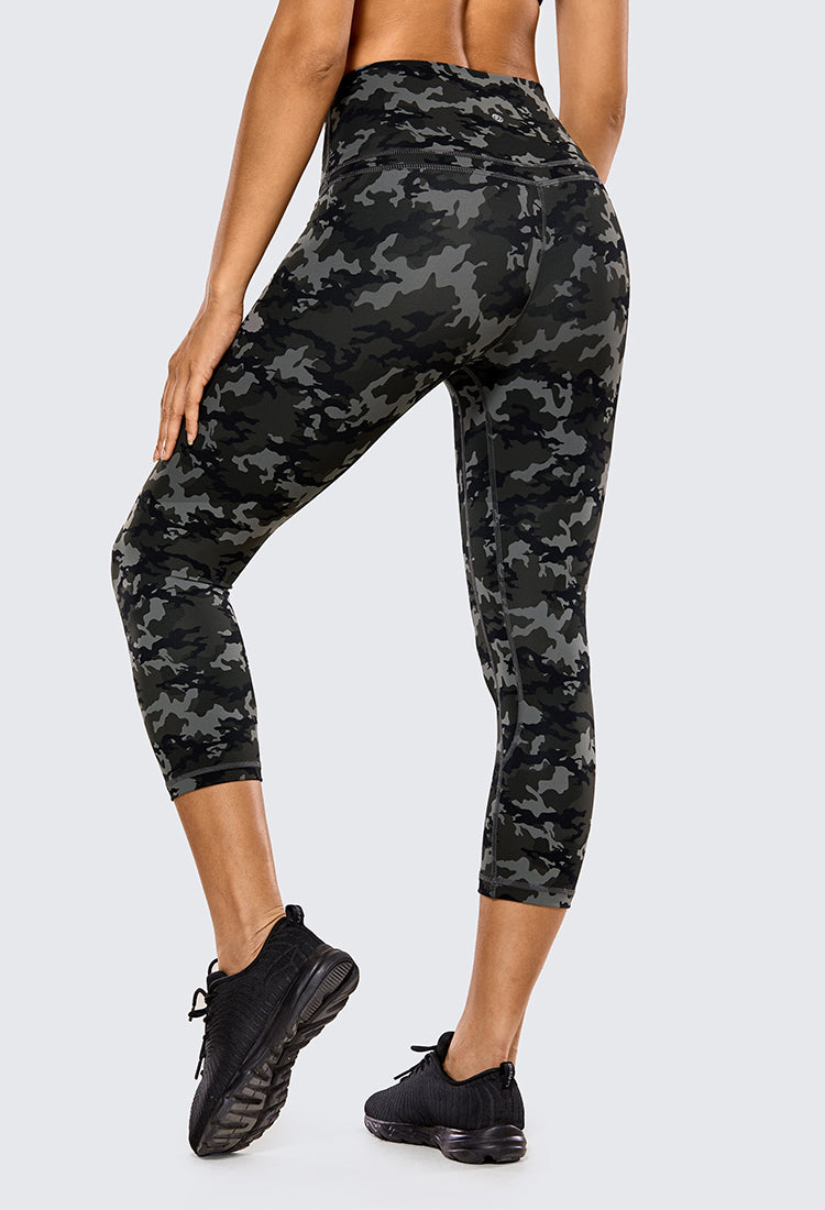 Isabella High Waist Capri Leggings -19 Inches - camo