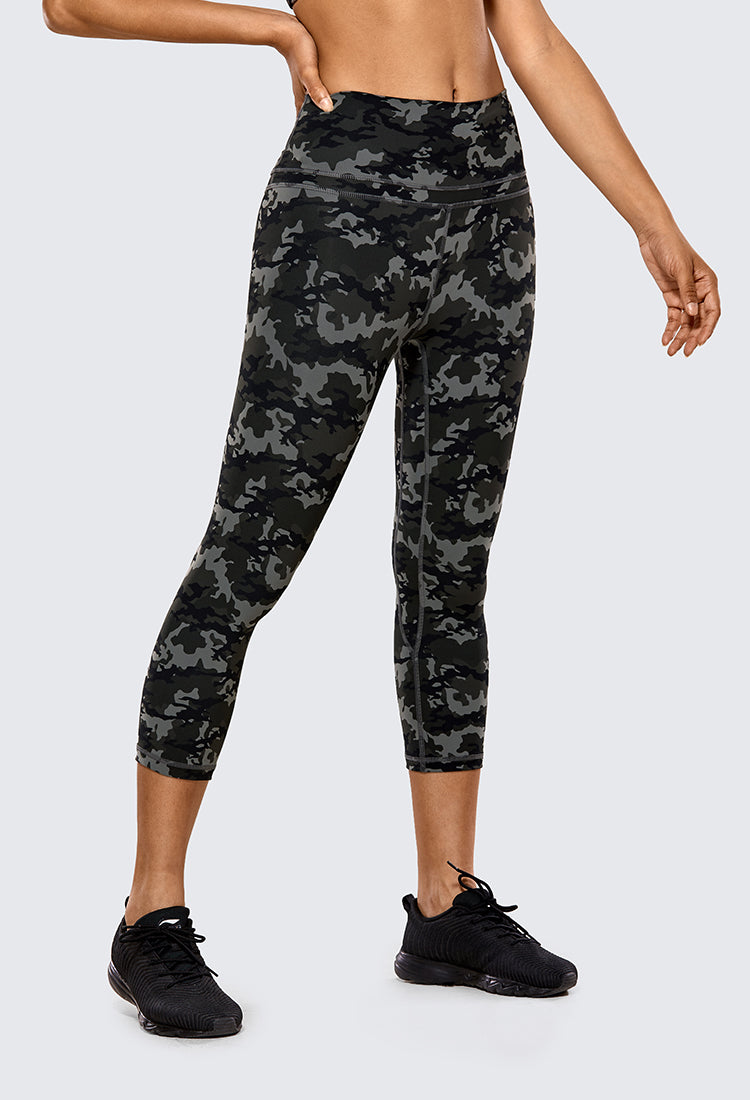 Isabella High Waist Capri Leggings -19 Inches - camo