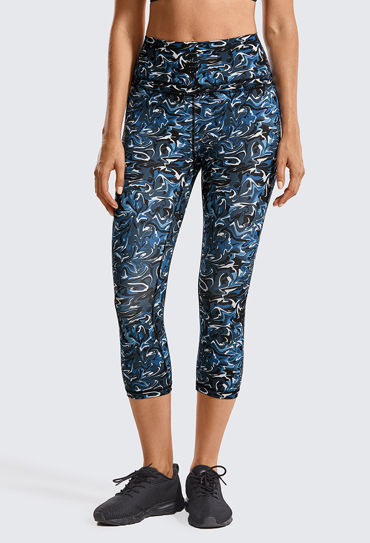 Isabella High Waist Capri Leggings -19 Inches - camo