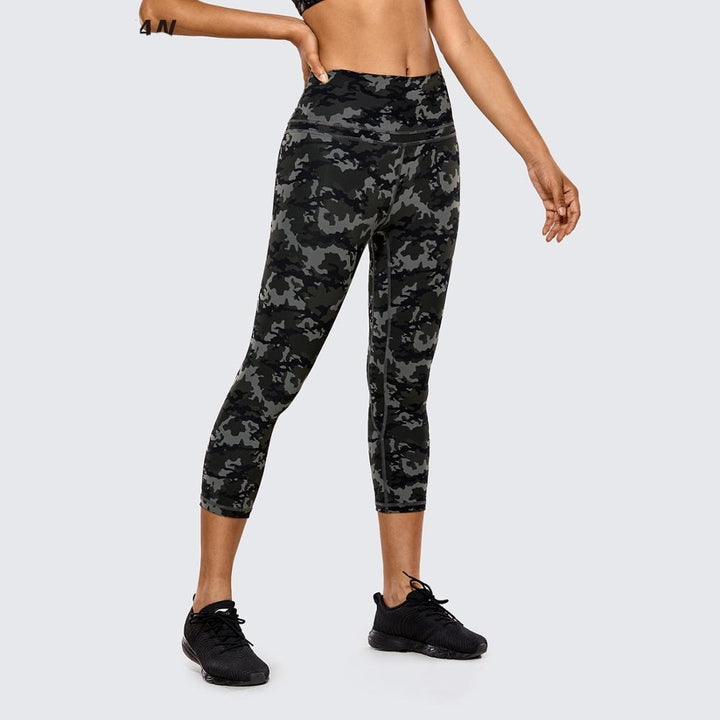 Isabella High Waist Capri Leggings -19 Inches - camo