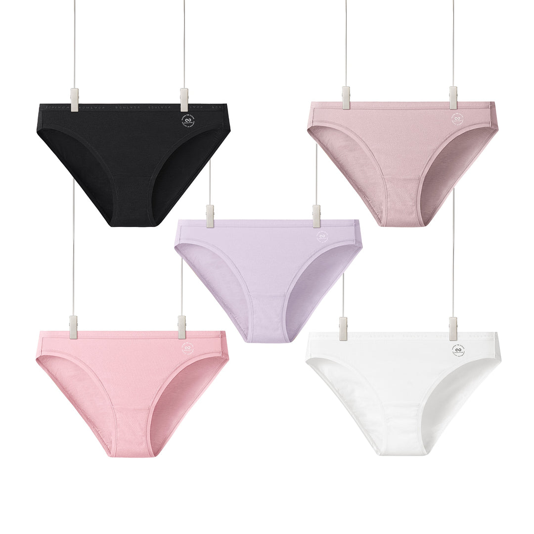 Pack of 5  Comfortable & Stretchy Cotton Panties