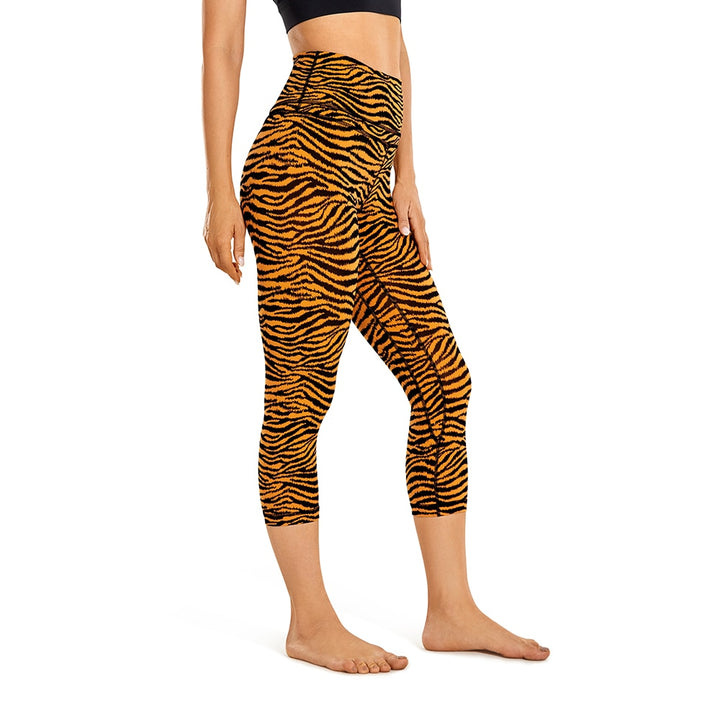 Isabella High Waist Capri Leggings -19 Inches - camo