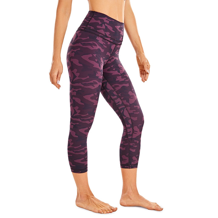 Isabella High Waist Capri Leggings -19 Inches - camo