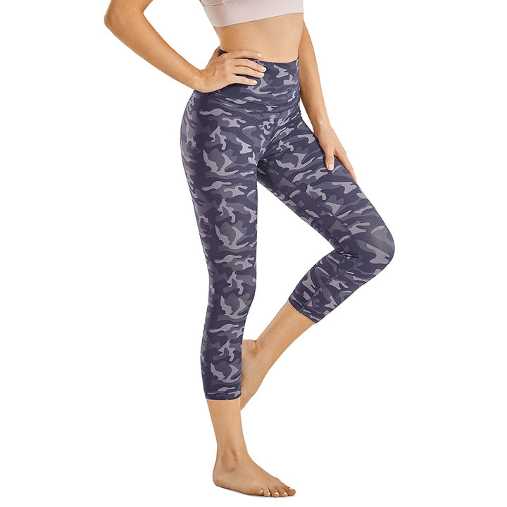 Isabella High Waist Capri Leggings -19 Inches - camo