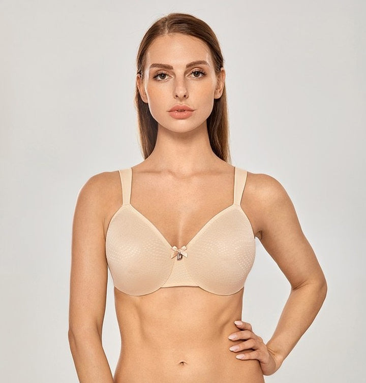 Elaine Sheer Underwire Minimizer Bra| C - F Cup | Beige - Chive - Sun Kissed