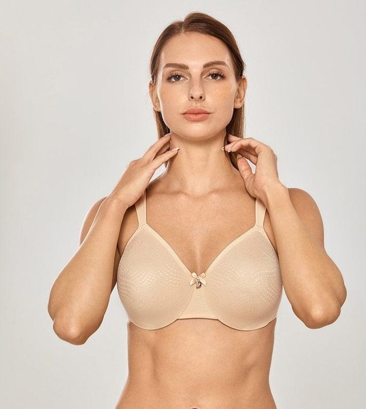 Elaine Sheer Underwire Minimizer Bra| C - F Cup | Beige - Chive - Sun Kissed