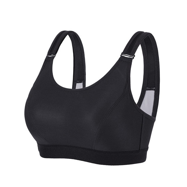 Energy Front Adjustable Wireless Sports Bra - Beige/Black