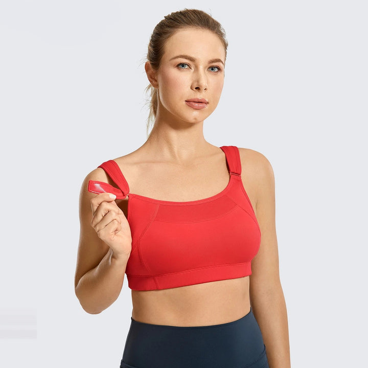 Maxi Support Wireless High Impact Sports Bra - Red