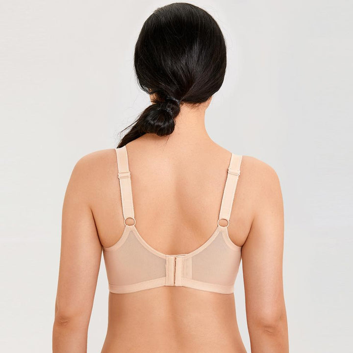 Aspen Wireless Mastectomy Bra|B-F Cup| Beige - Black