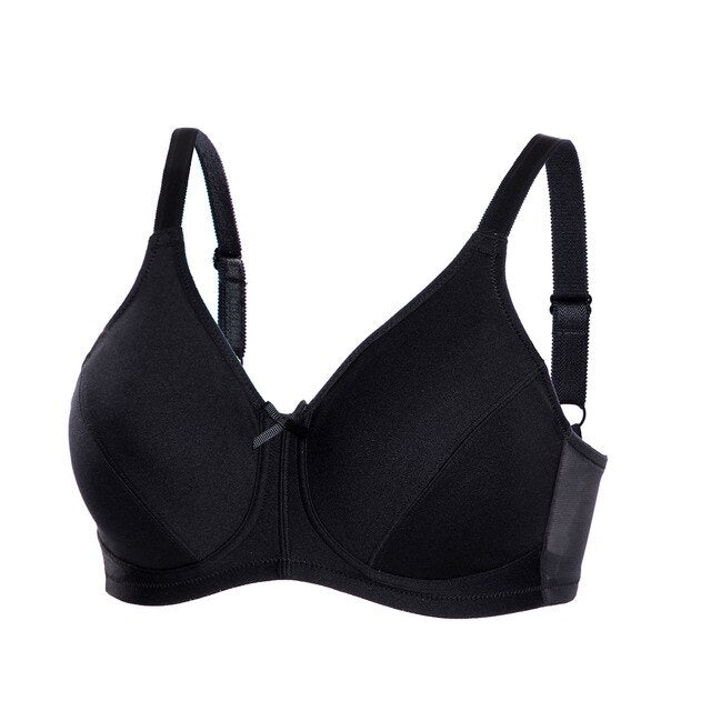 Aspen Wireless Mastectomy Bra|B-F Cup| Beige - Black