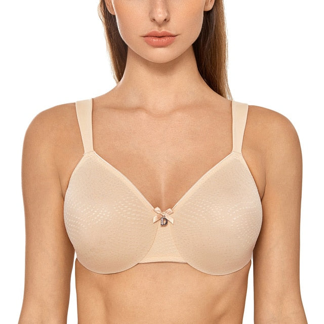 Elaine Sheer Underwire Minimizer Bra| C - F Cup | Beige - Chive - Sun Kissed