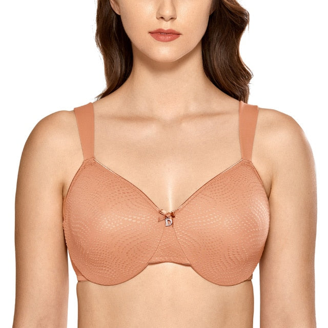 Elaine Sheer Underwire Minimizer Bra| C - F Cup | Beige - Chive - Sun Kissed