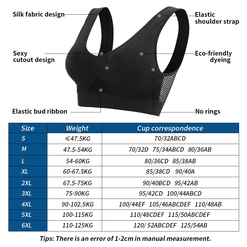 Serenity Seamless Breathable Wireless Bra| S-6XL