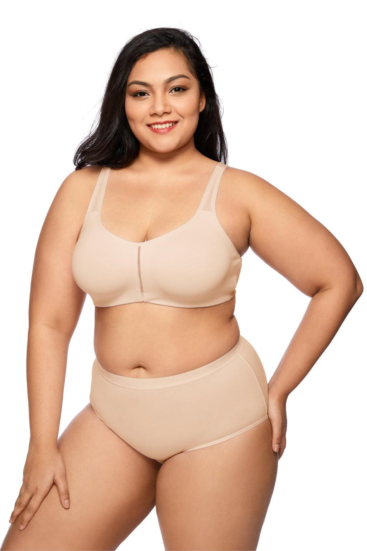 Andrea Comfort Support Wireless Soft Cup Bra |B - F Cup| Beige - Black - White