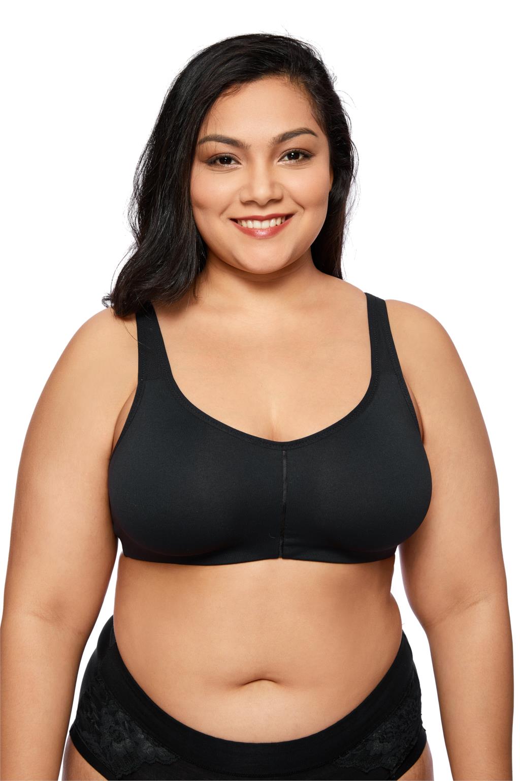 Andrea Comfort Support Wireless Soft Cup Bra |B - F Cup| Beige - Black - White