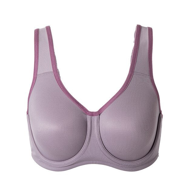 Princess Outer underwire High Impact Sports Bra |C-G Cup| Conch Shell - Blue