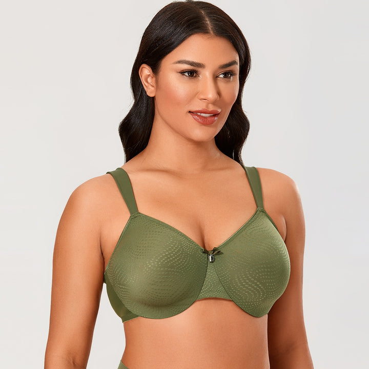 Elaine Sheer Underwire Minimizer Bra| C - F Cup | Beige - Chive - Sun Kissed