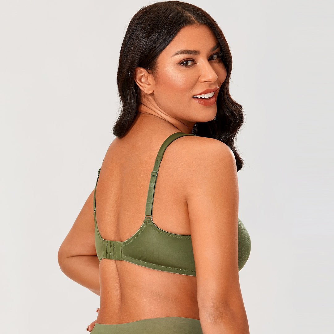 Elaine Sheer Underwire Minimizer Bra| C - F Cup | Beige - Chive - Sun Kissed