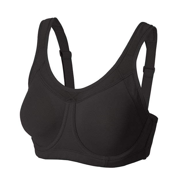 Averi High Impact Underwire Sports Bra With Removable Pads| C-E Cup| Beige - Black - Cinnamon