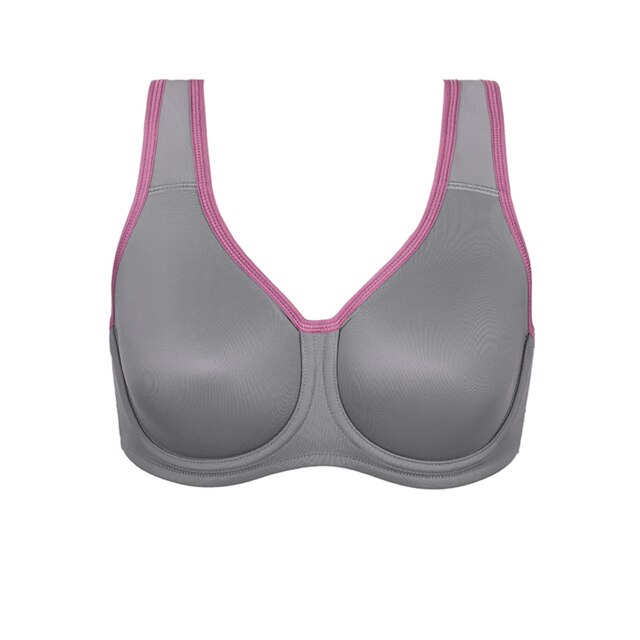 Zariyah High Impact Underwire Sports Bra |C-G Cup |Wall Grey