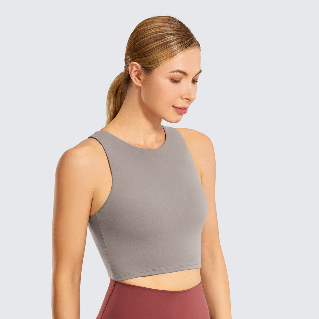 Bria Longline Workout Tank Top with Built in Bra