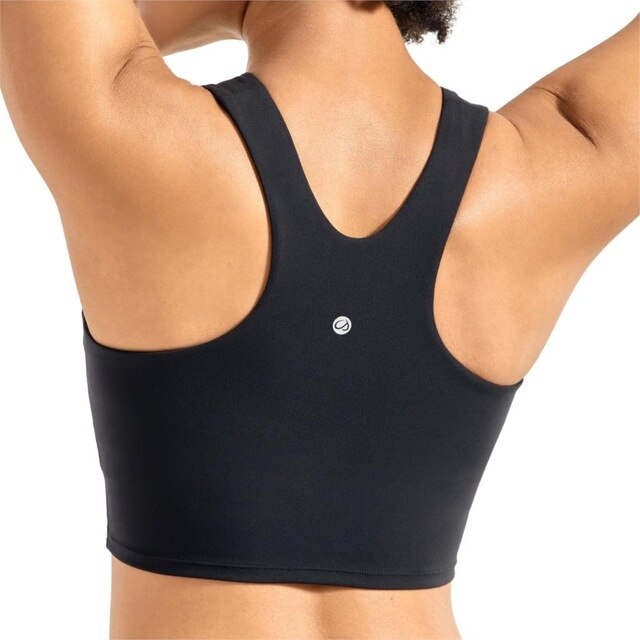 Bria Longline Workout Tank Top with Built in Bra