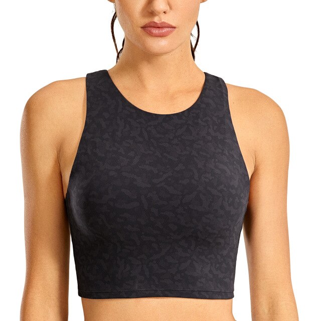 Bria Longline Workout Tank Top with Built in Bra