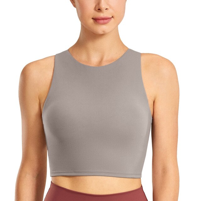 Bria Longline Workout Tank Top with Built in Bra