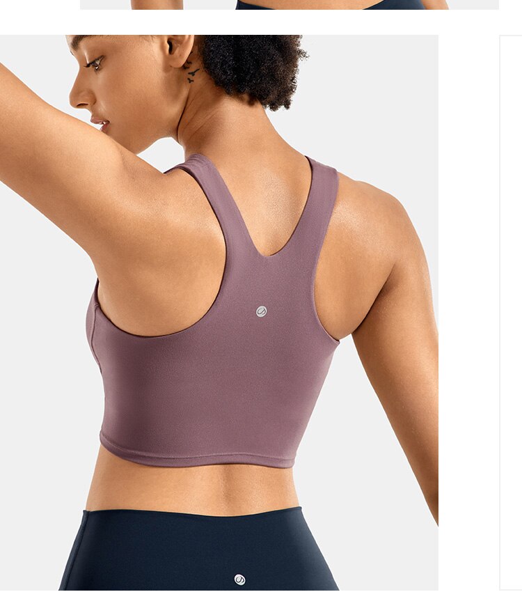 Bria Longline Workout Tank Top with Built in Bra