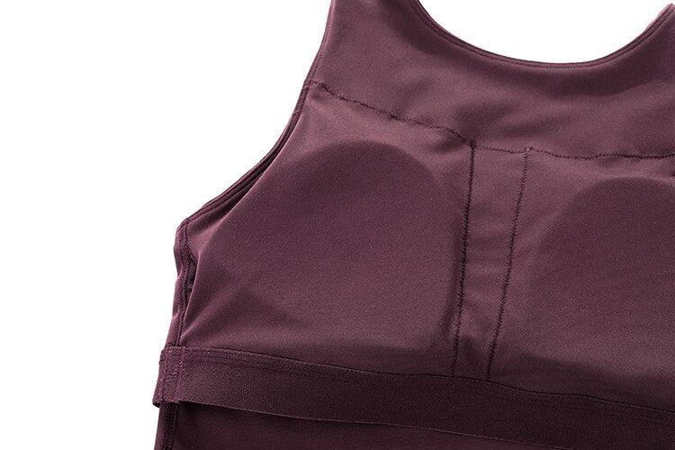 Bria Longline Workout Tank Top with Built in Bra