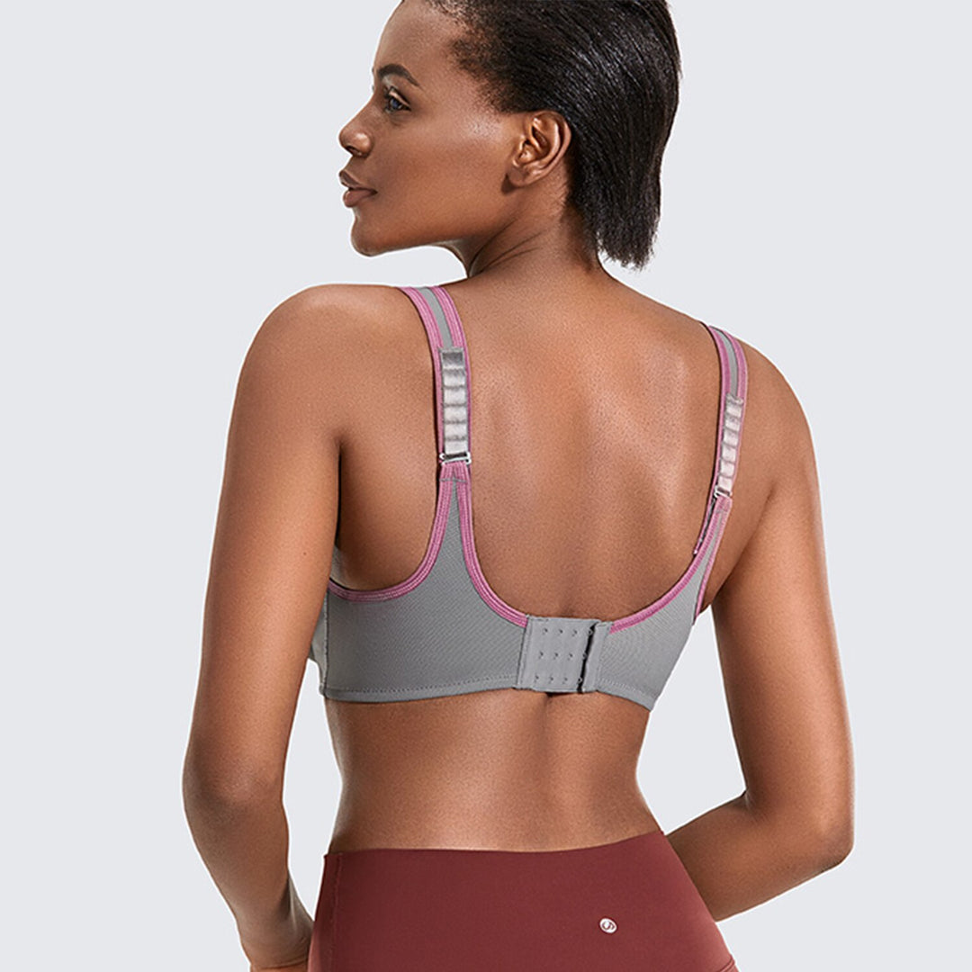 Zariyah High Impact Underwire Sports Bra |C-G Cup |Wall Grey