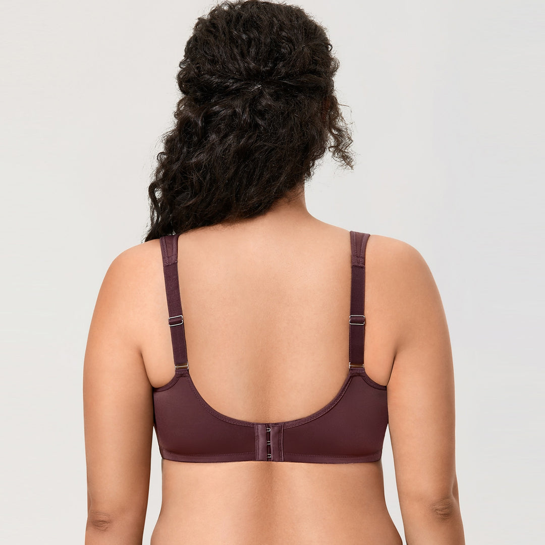 Julia Smooth Underwire Minimizer Seamless Bra | B-H Cup| Marron