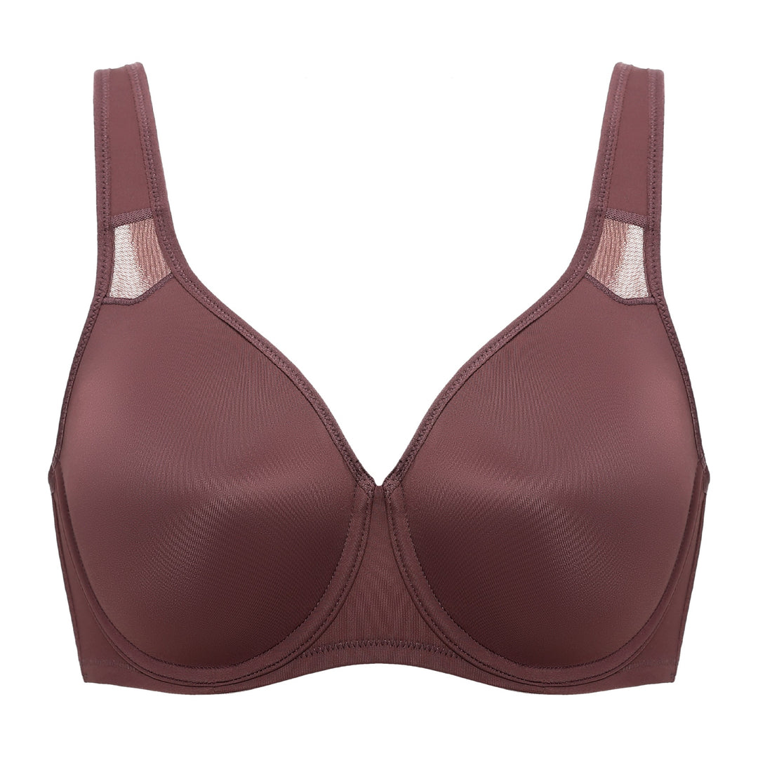 Julia Smooth Underwire Minimizer Seamless Bra | B-H Cup| Marron